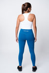 Blue neptune athletics leggings and white crop top